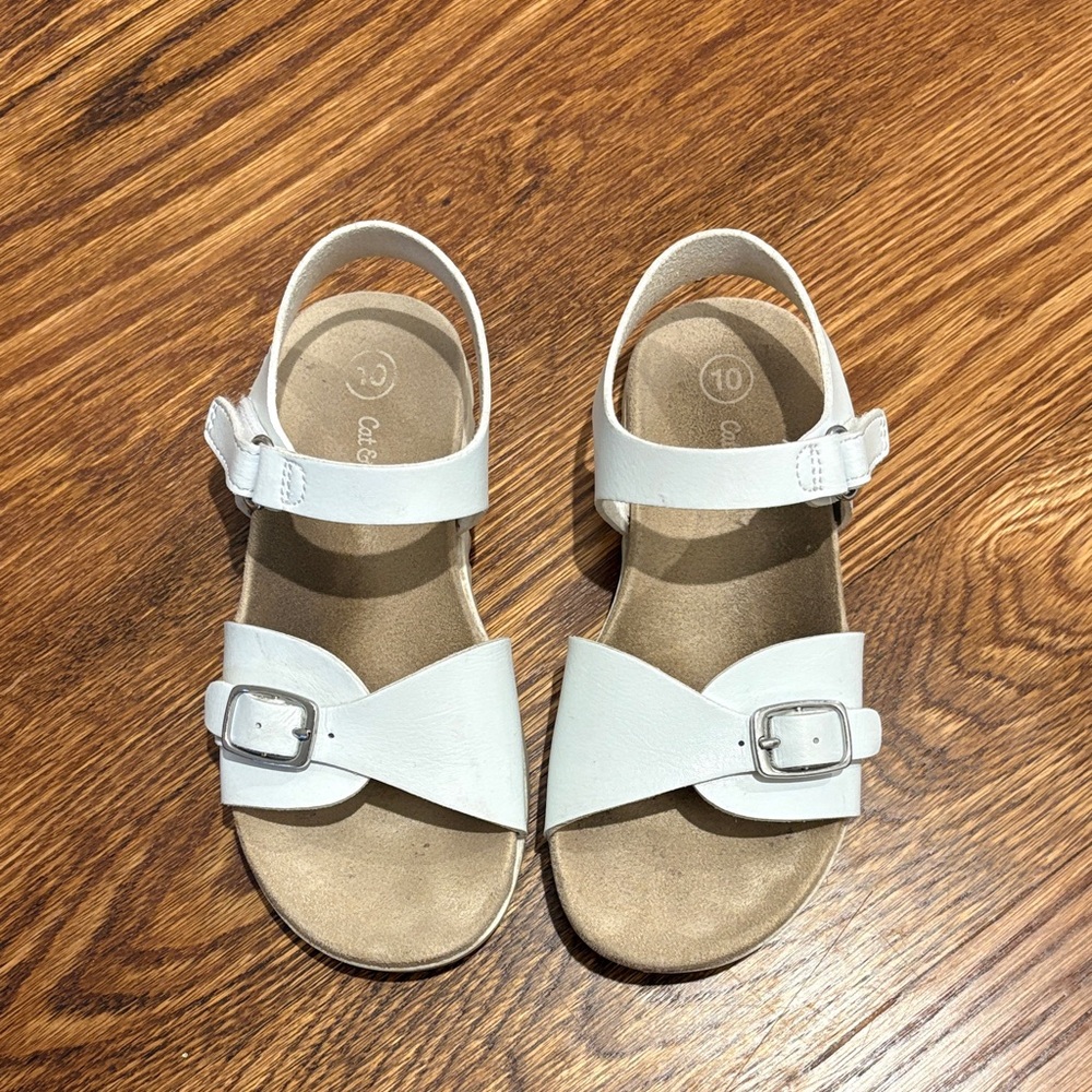 Cat & Jack White Kids Sandals with Buckle